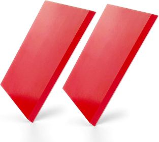 2pack Squeegee Blades Replacement Squeegee, 5.1x 2 inch, for Cleaning Glass, Shower Door and Car Windows and Screen Printing, Red