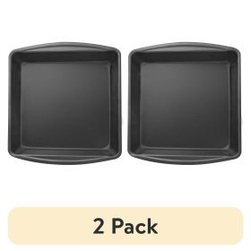 (2 pack) Nonstick 9" x 9" x 2" Square Cake Pan, Brownie Pan, Gray