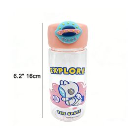 Astronaut Cat Plastic Bottle 400ml-Pink (Option: 6926398660104)